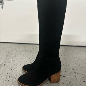 BLONDO Nikki Knee High Boots Black Suede Womens Size 6 M